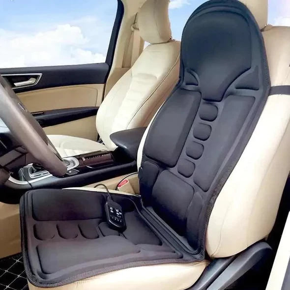Cojín Masajeador con Calor Infrarrojo – Alivia tu Espalda en Casa o en el Auto