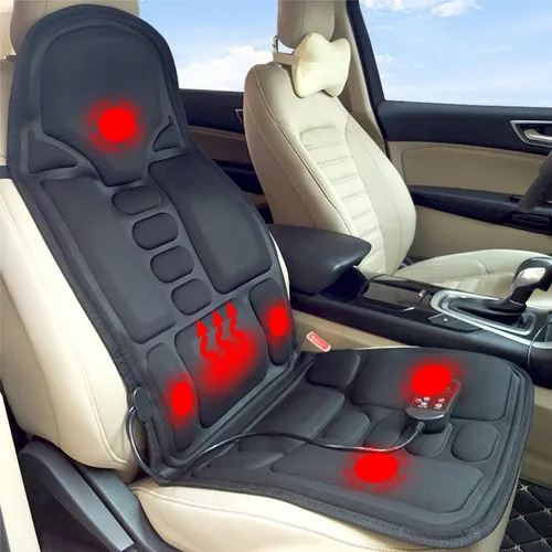 Cojín Masajeador con Calor Infrarrojo – Alivia tu Espalda en Casa o en el Auto