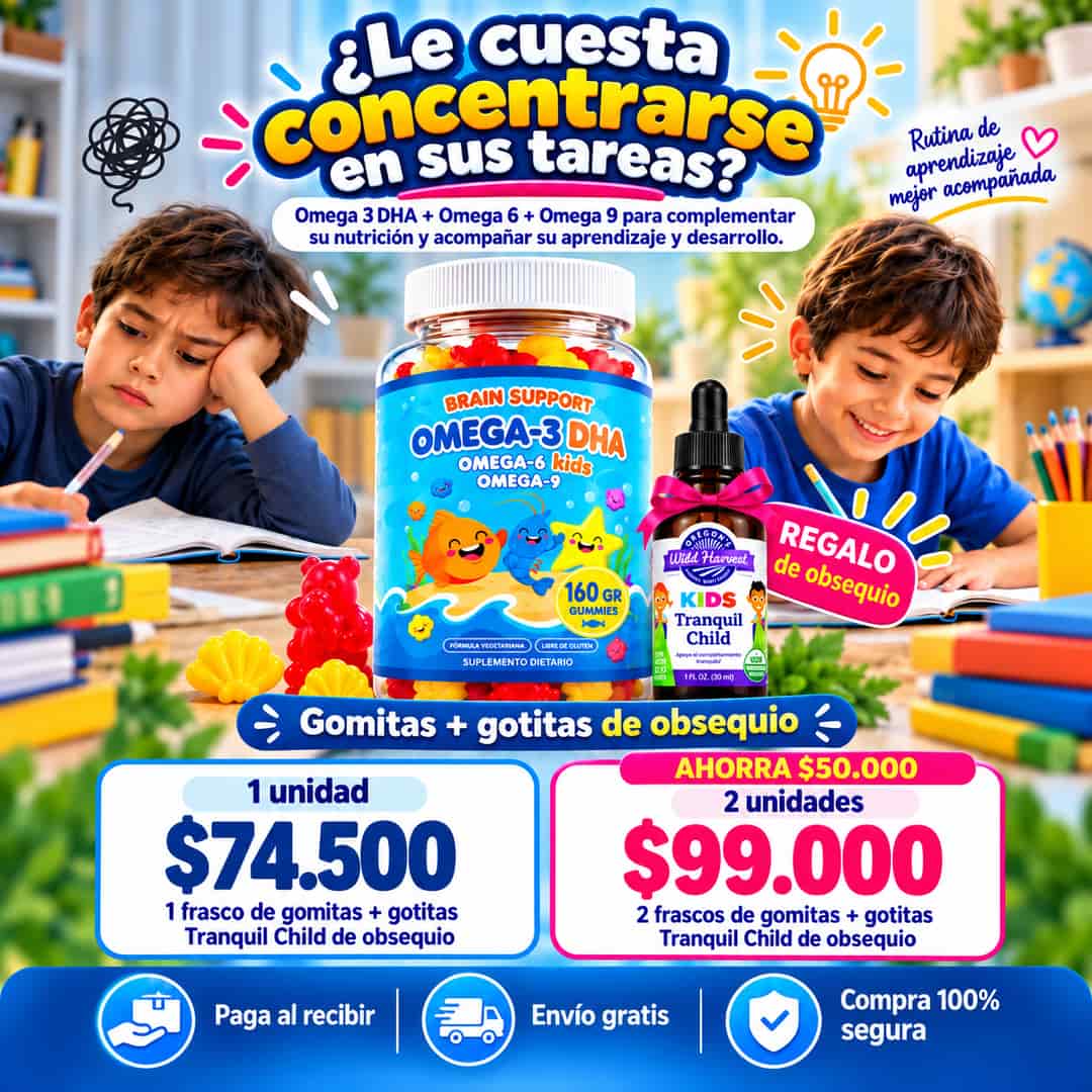 OMEGA 3-6-9 KIDS | Gomitas para Concentración y Aprendizaje