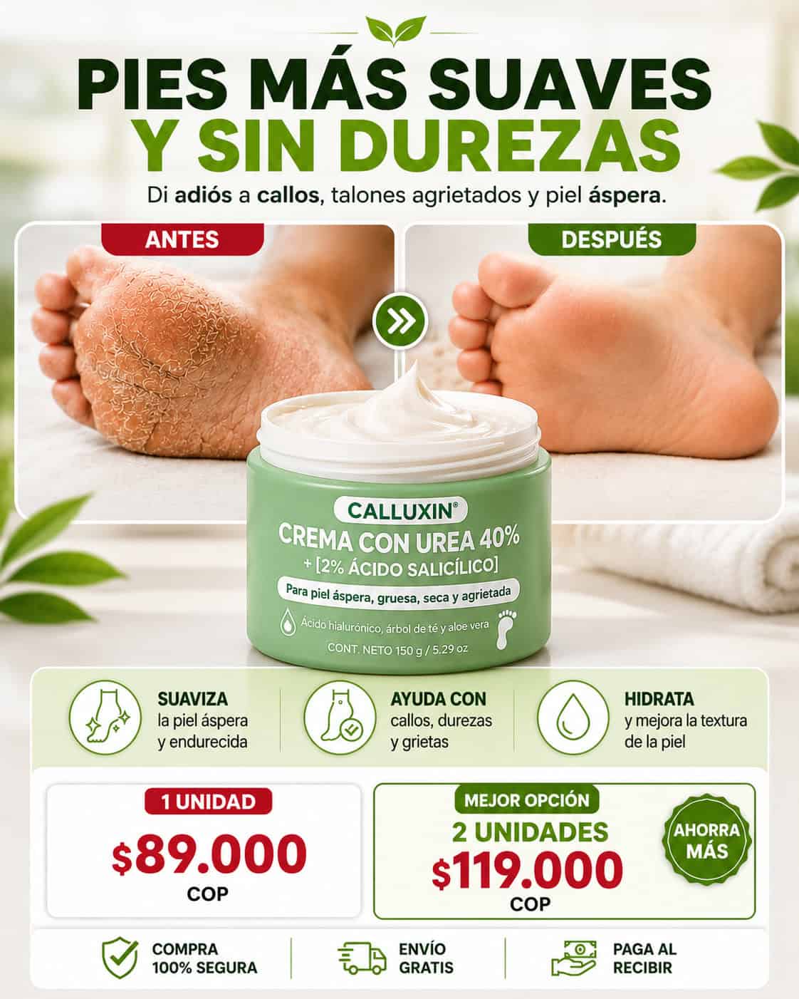 Calluxin® | Crema para Callos, Durezas y Talones Agrietados