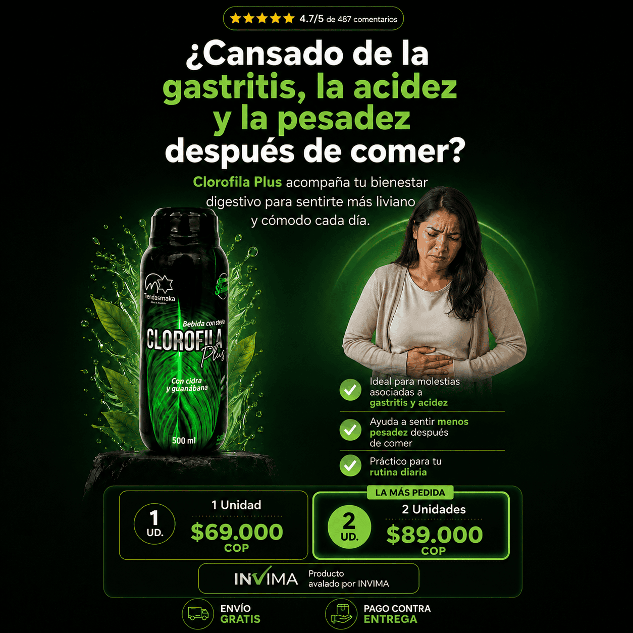 Clorofila Líquida Natural - 500 ml