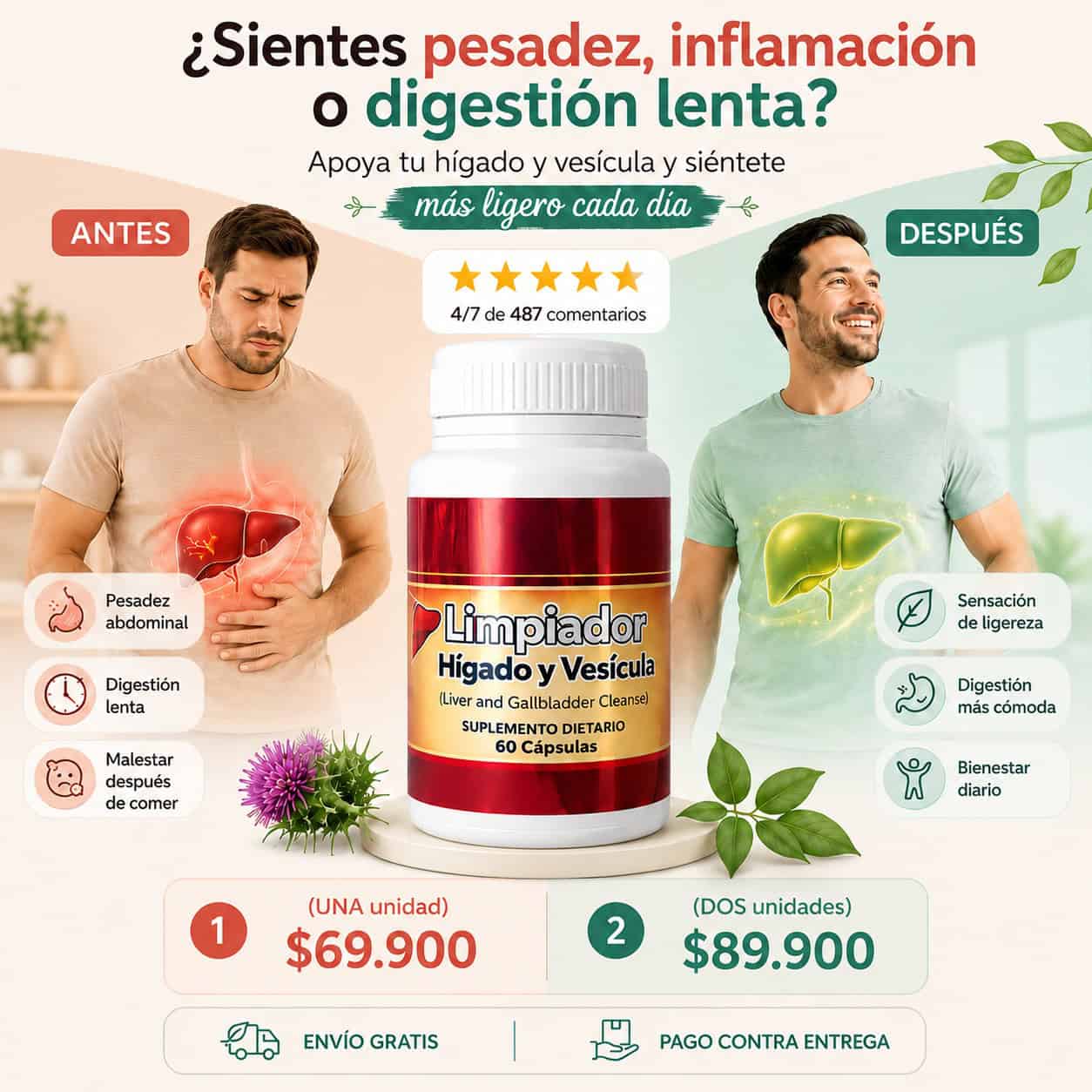 Capsulas Limpiador Higado y Vesicula (60 caps.)
